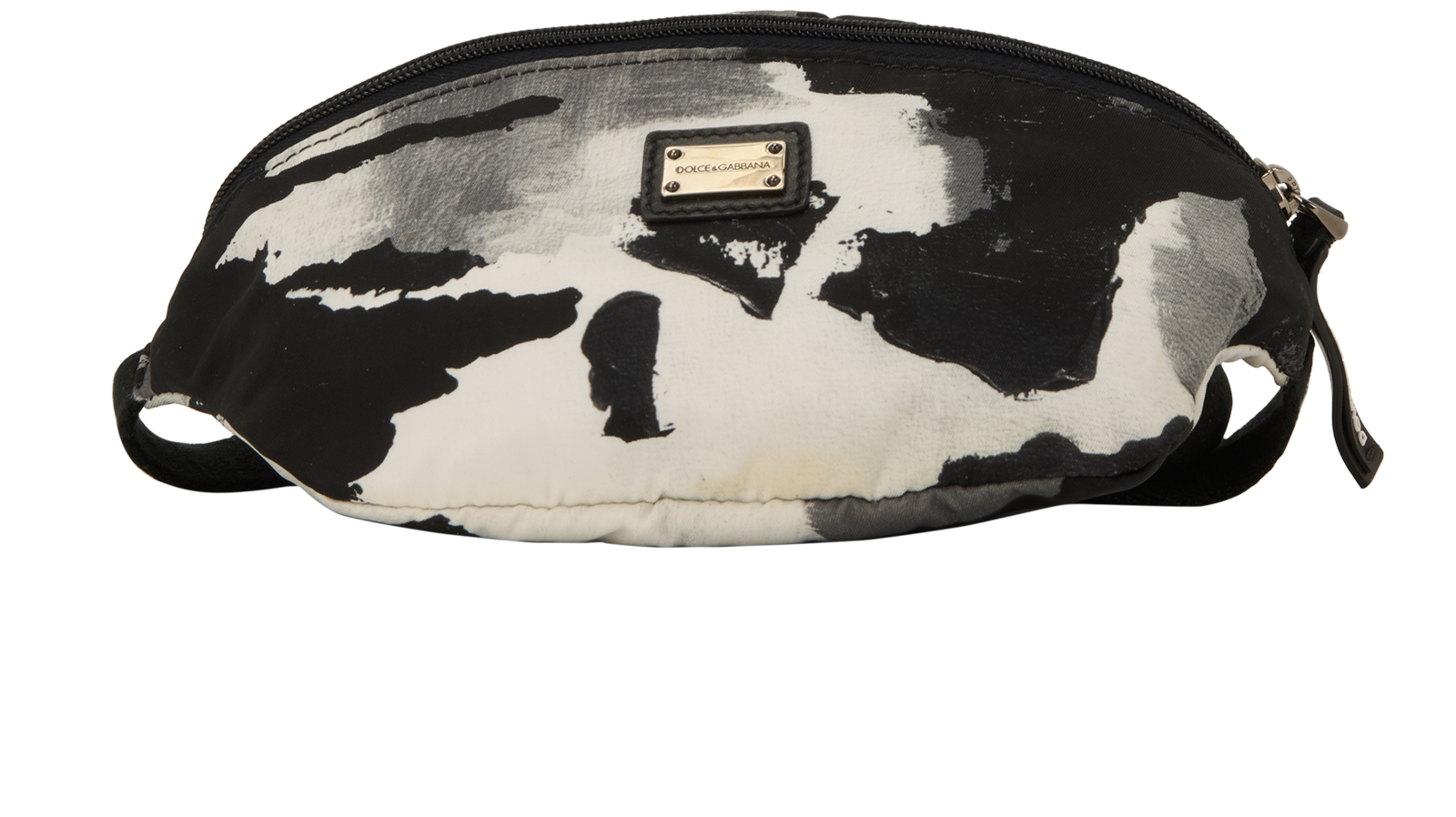 Watercolor Print Belt Bag, &pound;110, Handbags, Black/White, Nylon, Top view